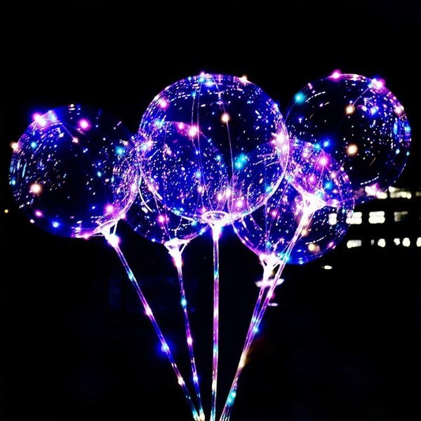 Ballon bulle LED lumineux Bleu