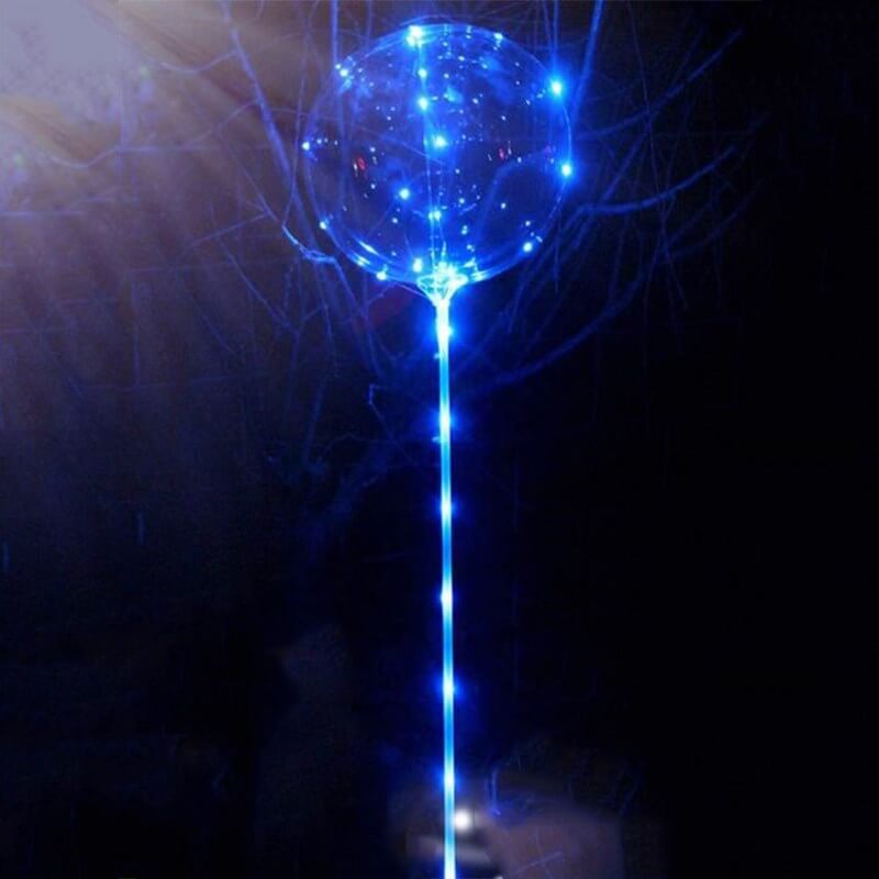 Ballon bulle LED lumineux Bleu