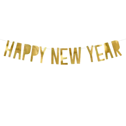 Guirlande Happy New year Or