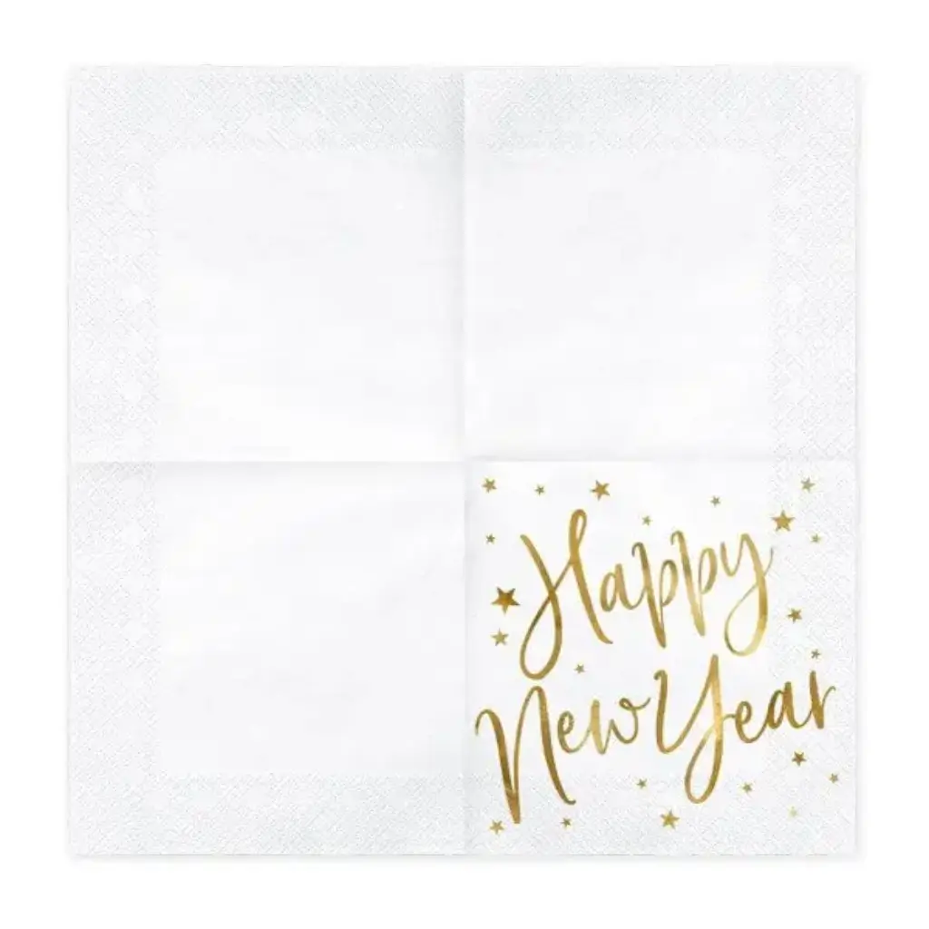 Serviette en papier Happy New Year (Lot de 20) 