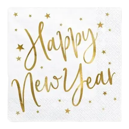 Serviette en papier Happy New Year (Lot de 20) 