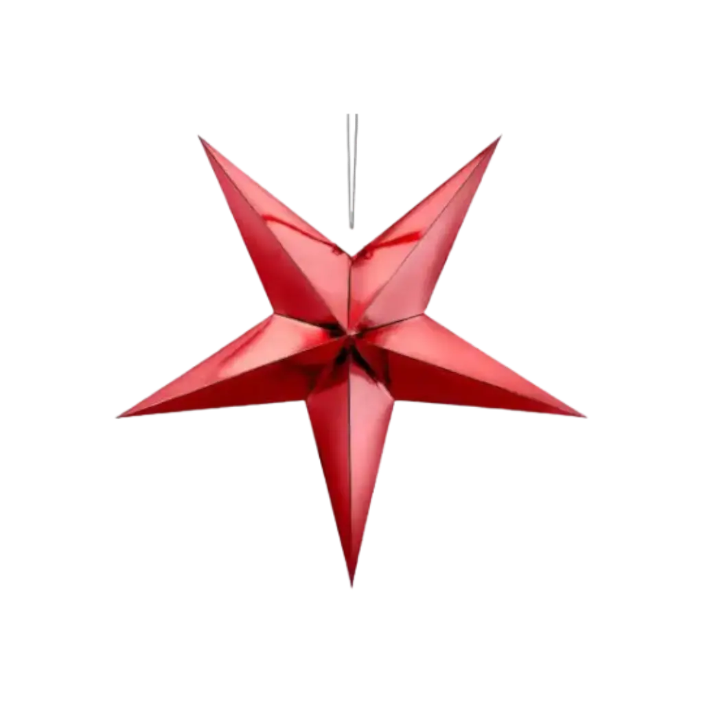 Étoile en papier Rouge 70cm