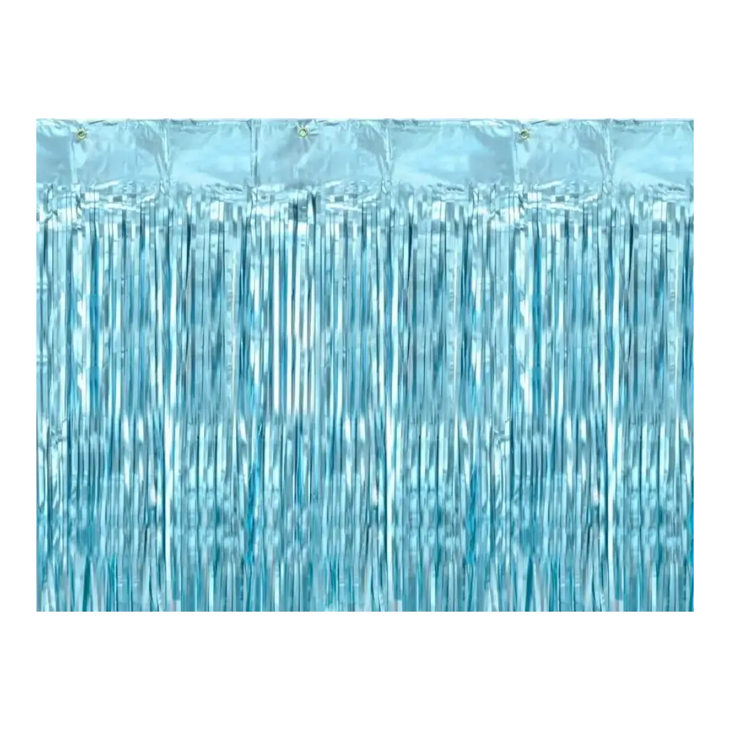 Rideau scintillant à franges Bleu clair 90x250cm
