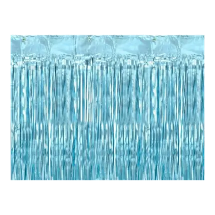Rideau scintillant à franges Bleu clair 90x250cm
