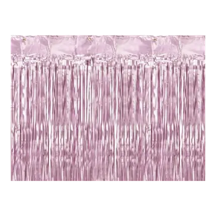 Rideau scintillant à franges Rose clair 90x250cm