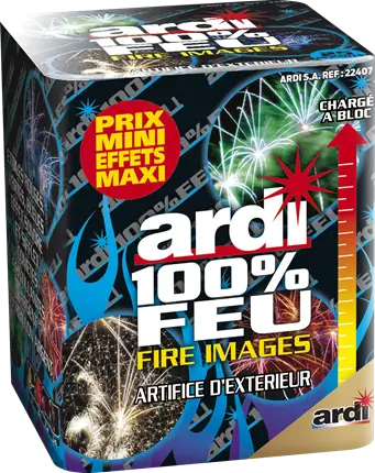 Feu d&#39;Artifice Compact ARDI® 100% FEU - FIRE IMAGES - 25 Tirs - 35 secondes