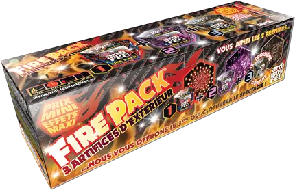 Feu d&#39;Artifice Compact FIRE PACK - Boite de 3 feux / 33 tirs