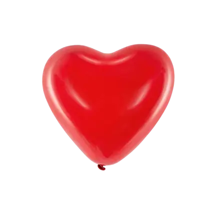 Lot de 100 Ballons Coeur Rouge Pastel 25cm