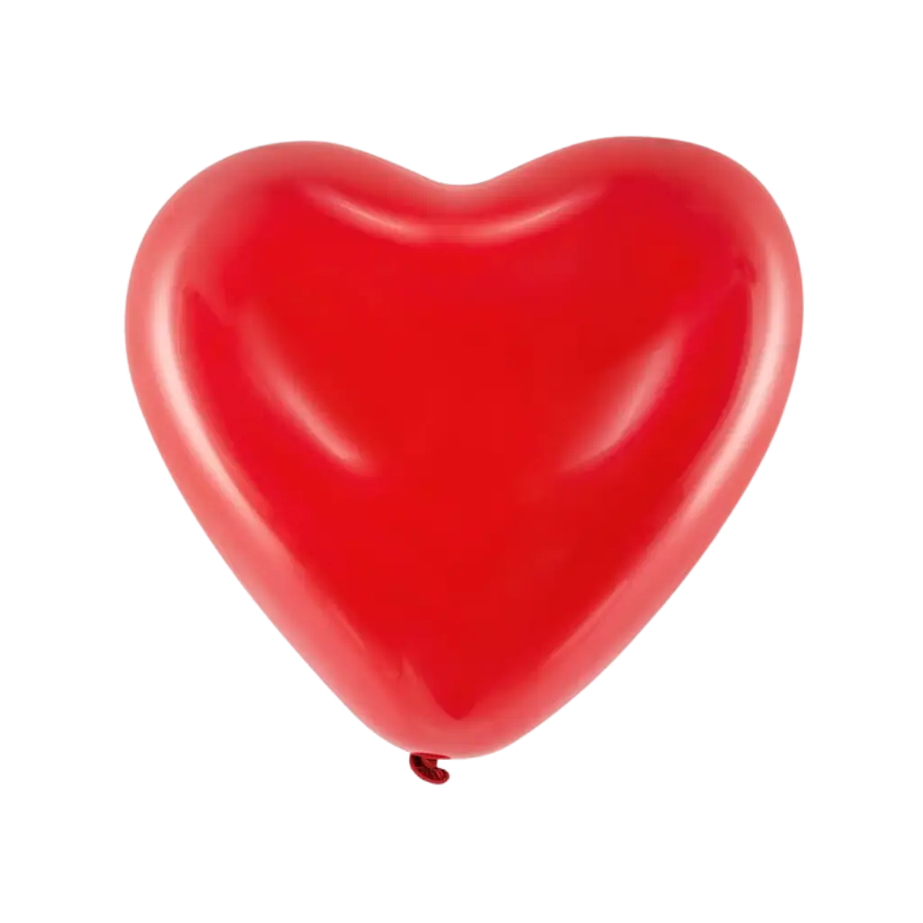 Palloncino a cuore rosso pastello 40cm (Set di 6) - Sparklers Club