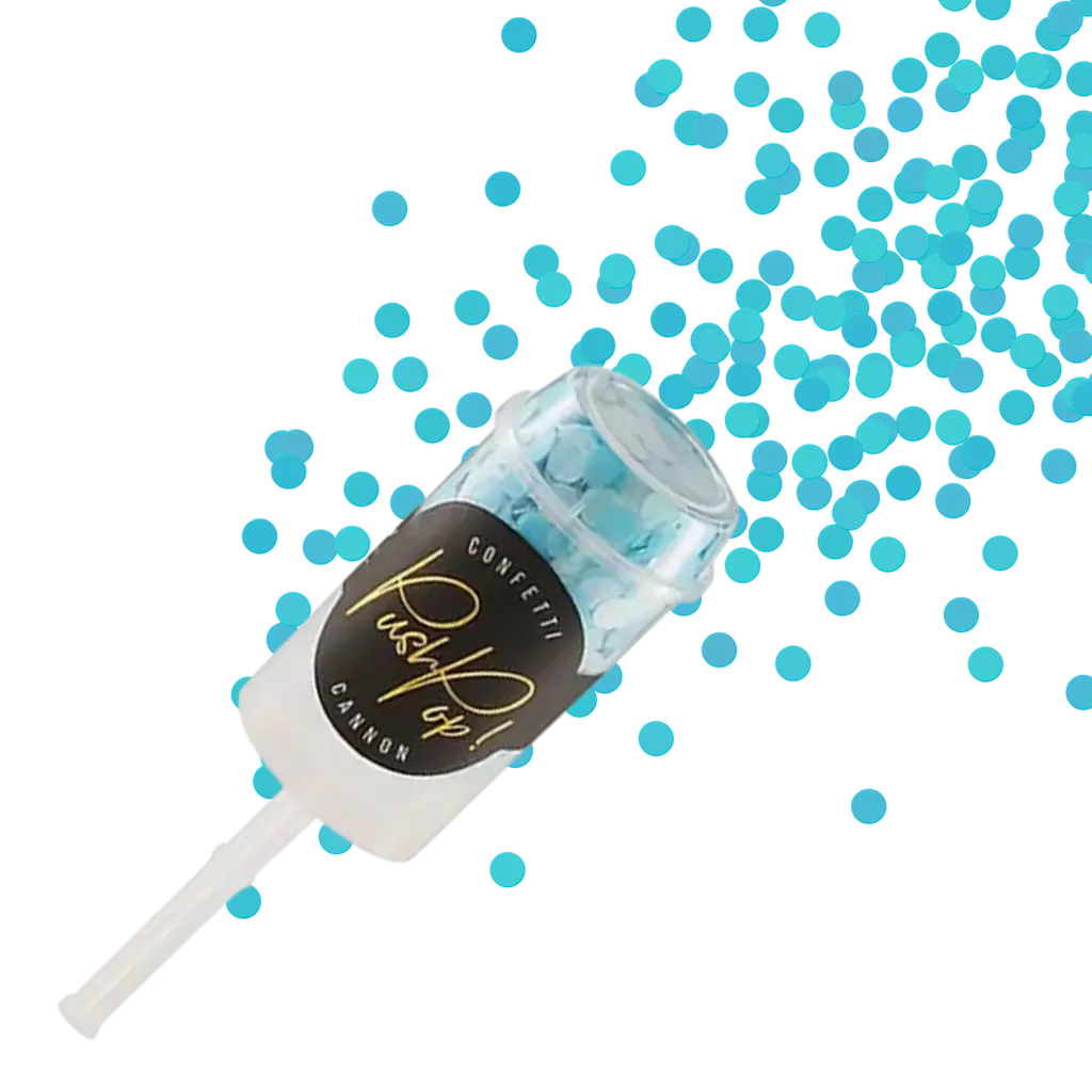 Confettis push pop Bleu 
