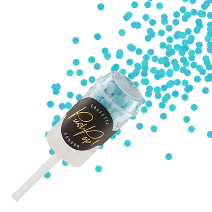Confettis push pop Bleu 