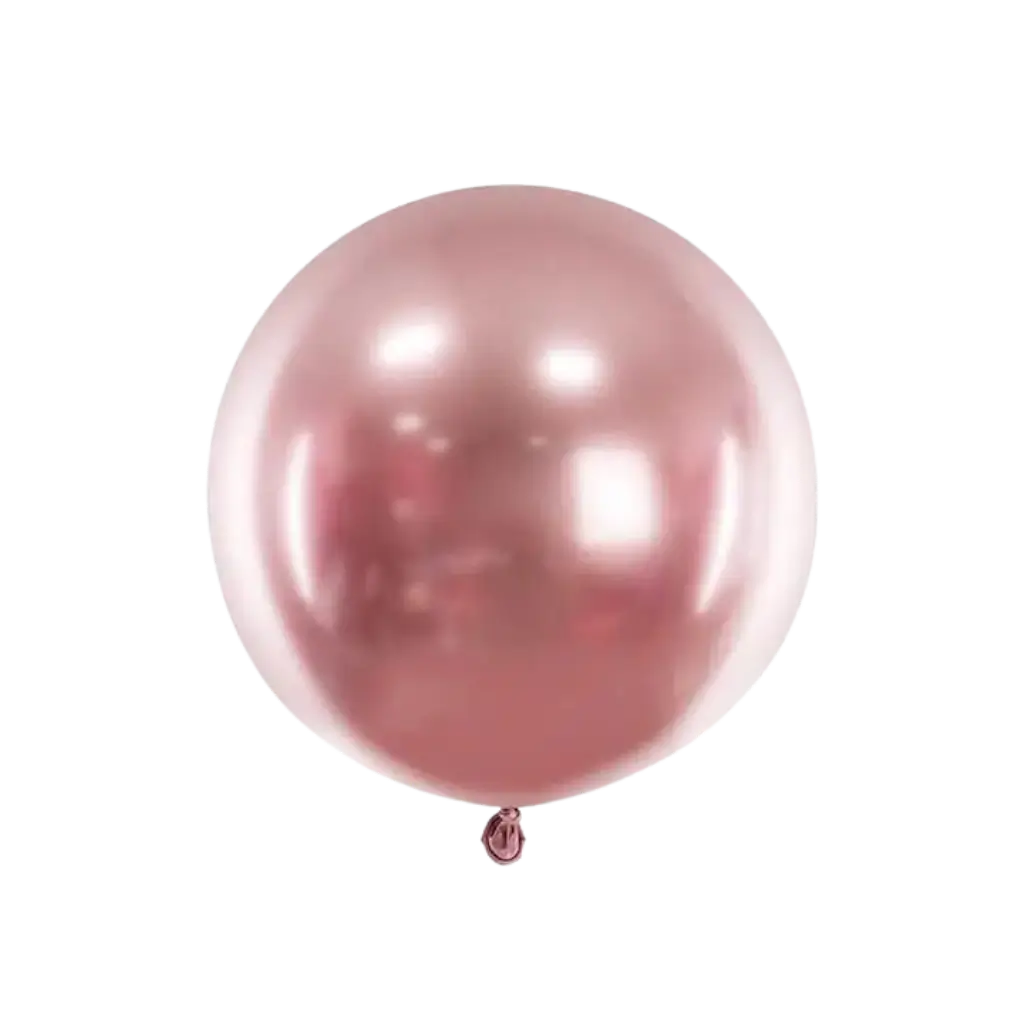 Ballon Rond Or Rose Métallique ø60cm : Ballons géants sur Sparklers Club