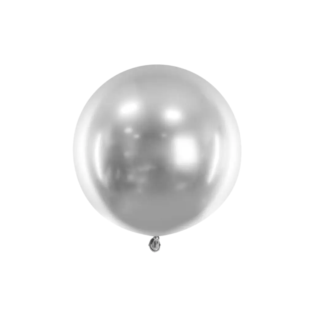 Ballon Rond Argent Métallique ø60cm