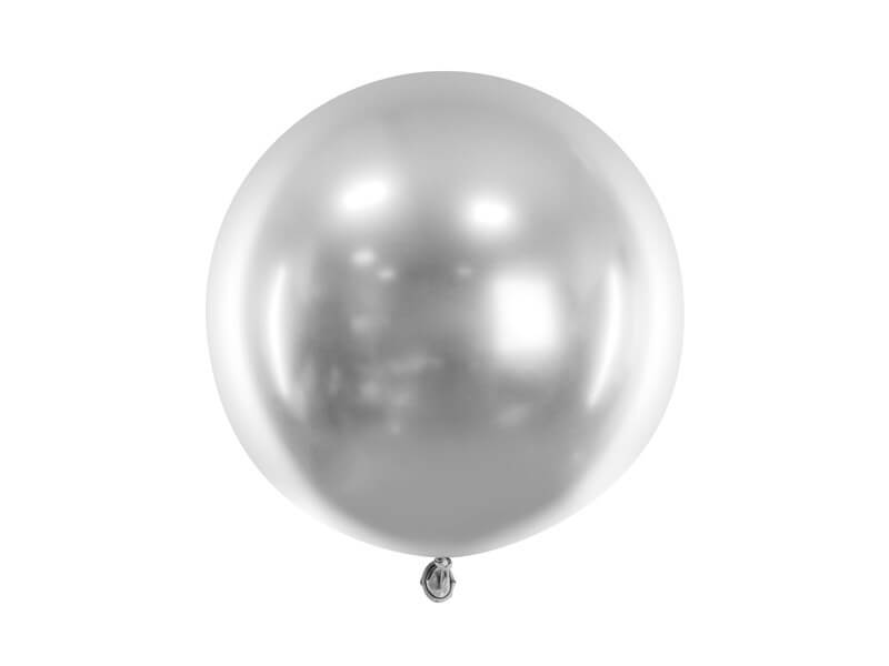 Ballon Rond Argent Métallique ø60cm