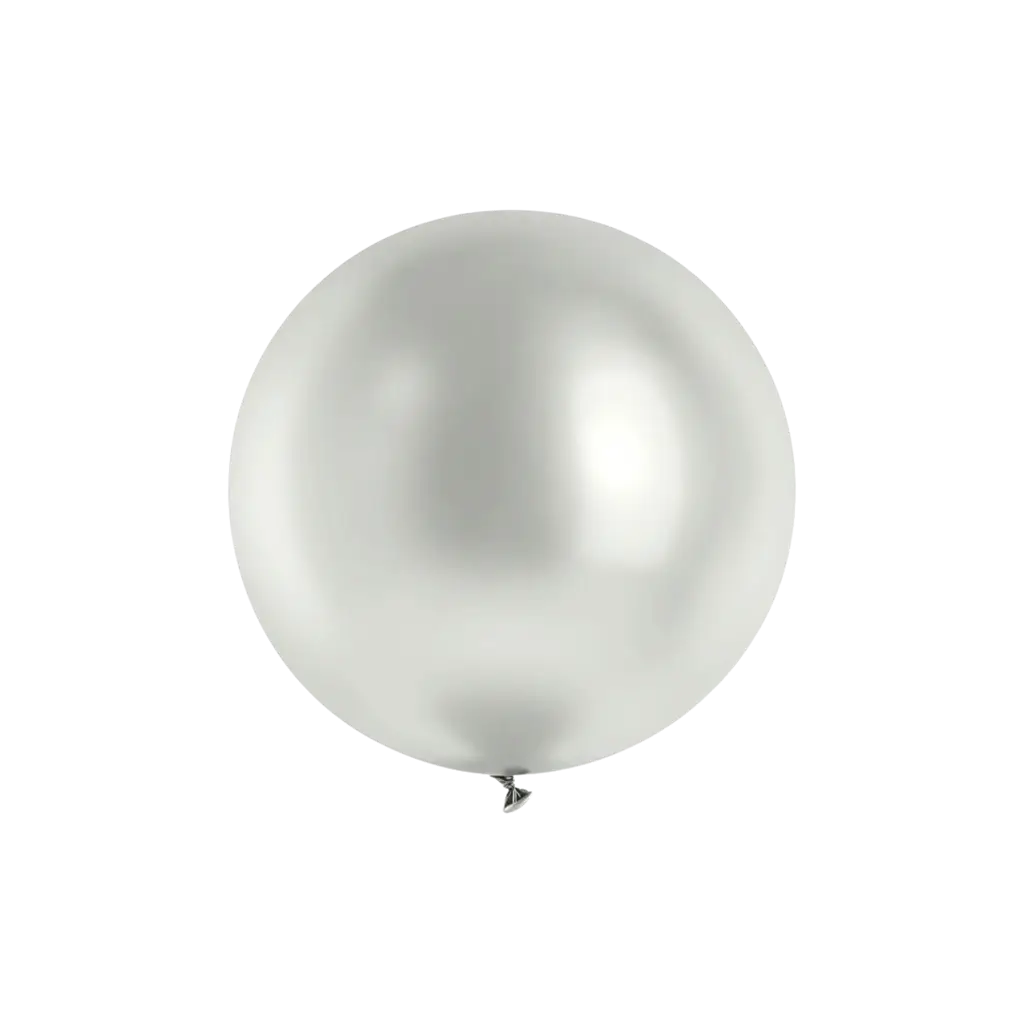 Ballon Rond Argent Métallique ø60cm