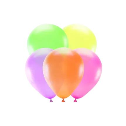 Confezione di 10 palloncini fluorescenti multicolori al neon - Sparklers  Club