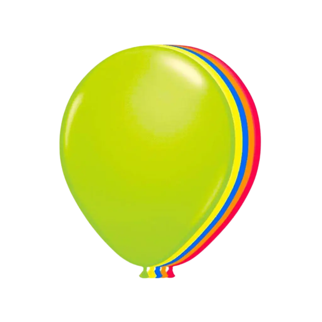 Lot de 10 Ballons Néon Fluorescents Multicolores