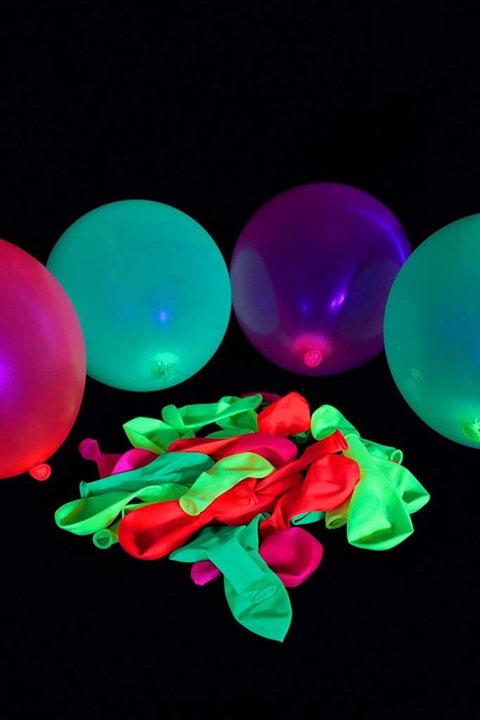 Lot de 10 Ballons Néon Fluorescents Multicolores