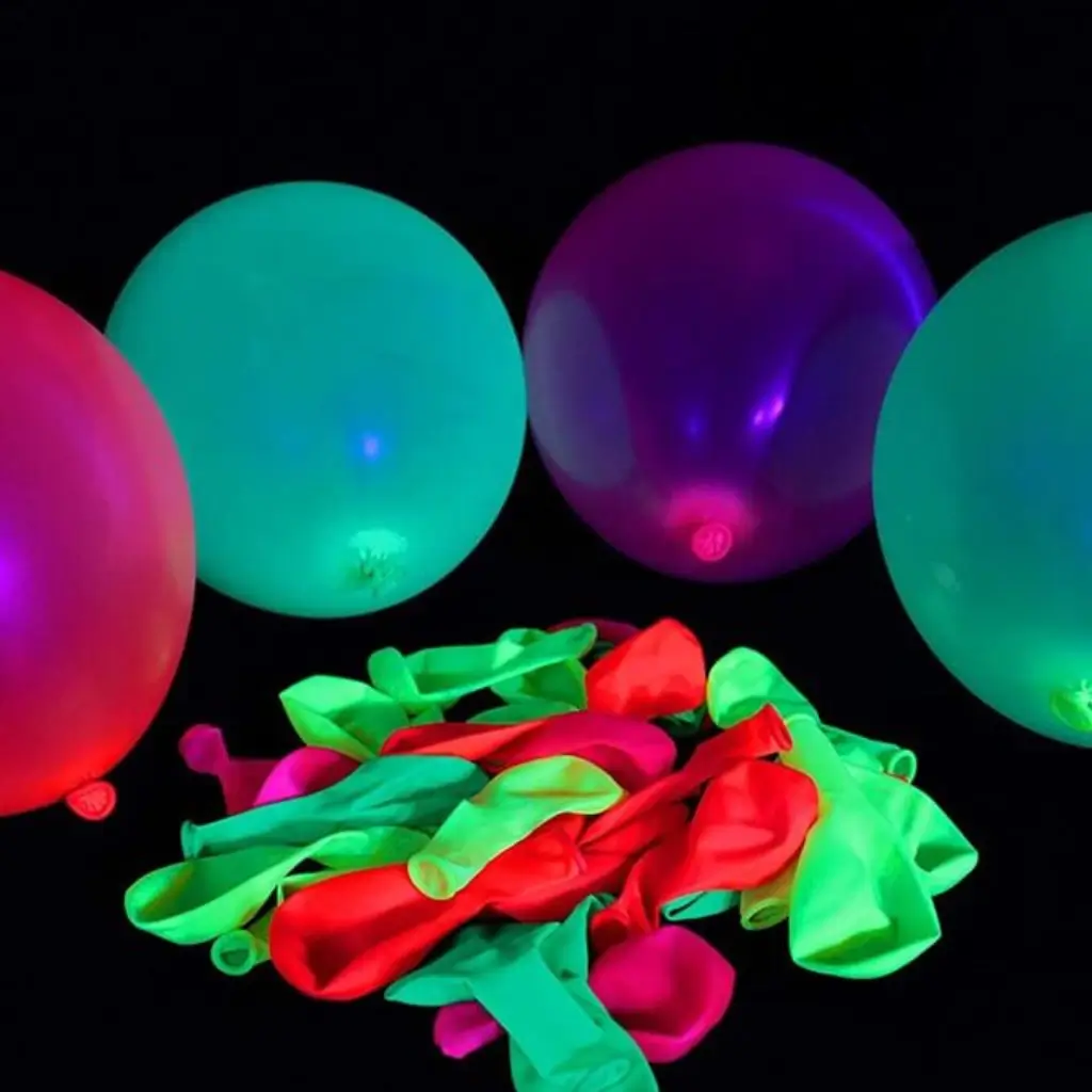 Lot de 10 Ballons Néon Fluorescents Multicolores