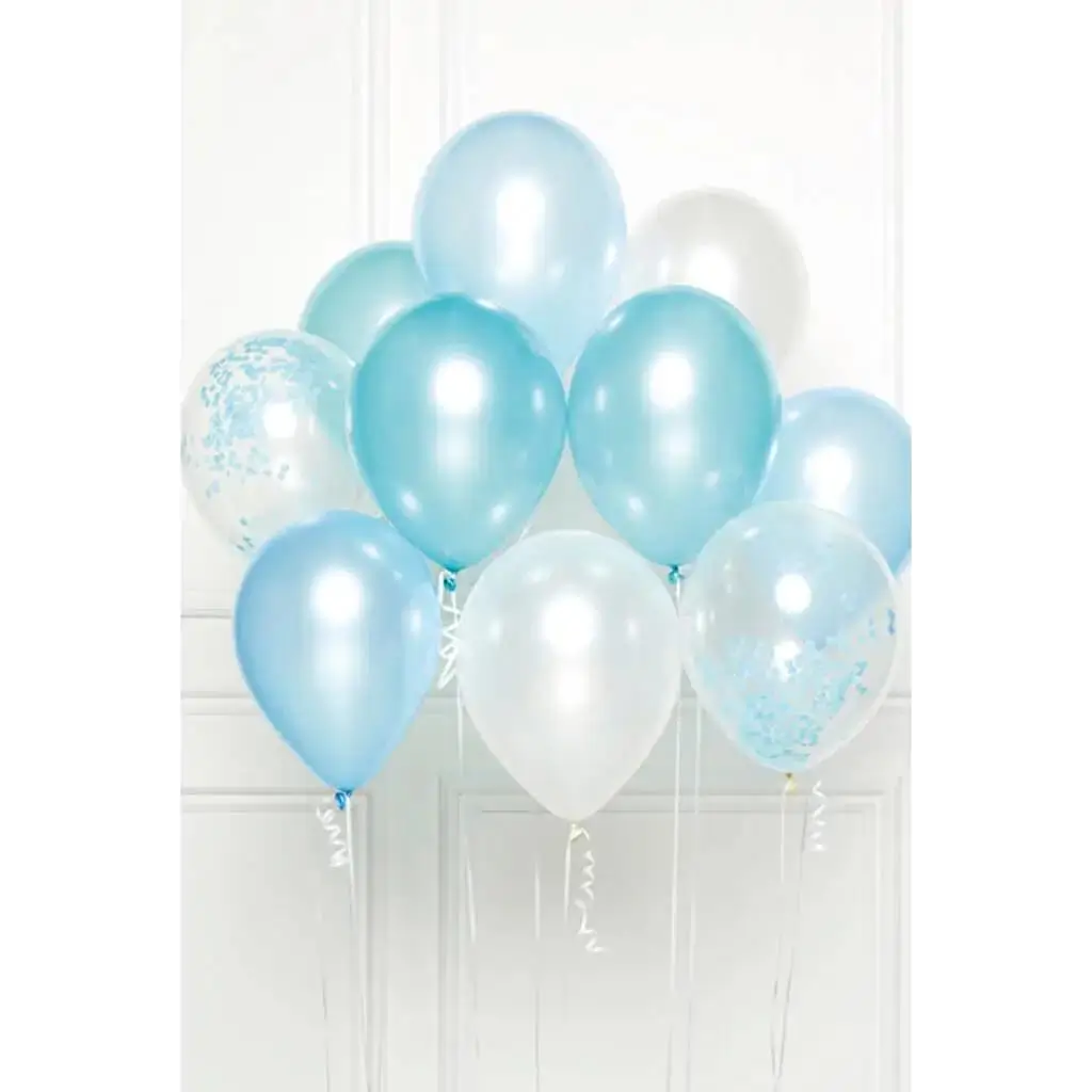 Bouquet de 10 ballons Thème Bleu