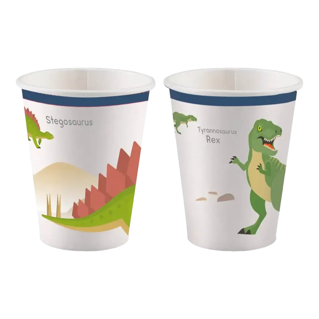 Lot de 8 Gobelets Dinosaure 