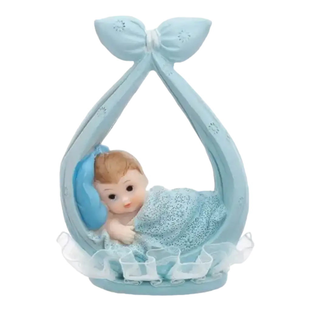 Figurine Baby Boy bleu dans un foulard 