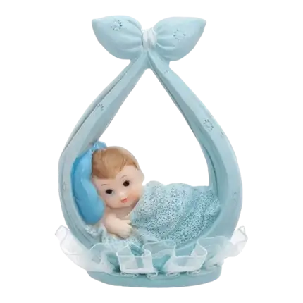 Figurine Baby Boy bleu dans un foulard