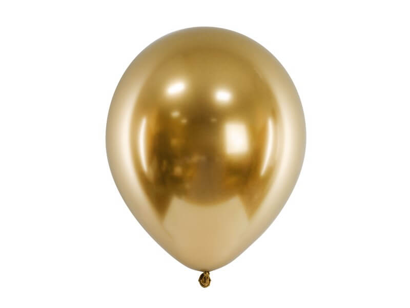 50 Ballons Métalliques Brillants Or