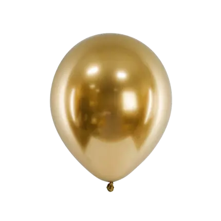 50 Ballons Métalliques Brillants Or