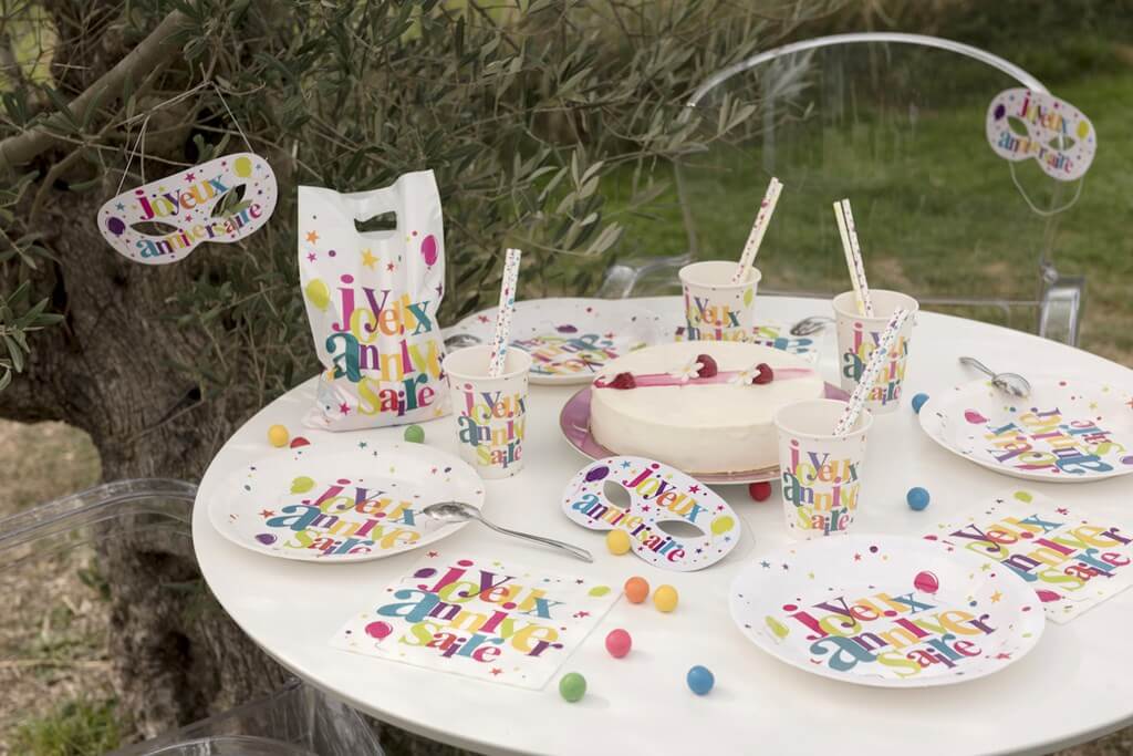 Gobelet Joyeux Anniversaire Multicolore (lot de 10)