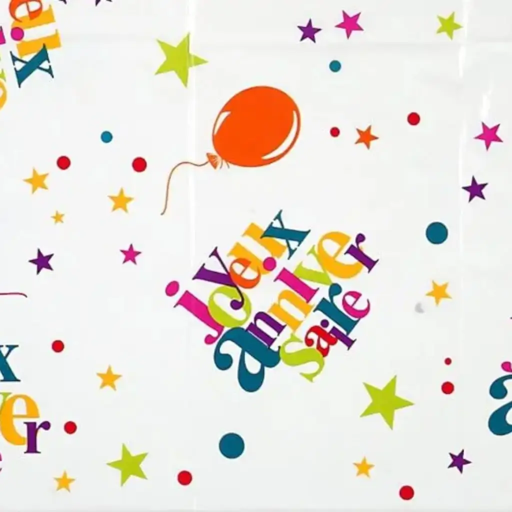 Nappe Joyeux Anniversaire Multicolore 