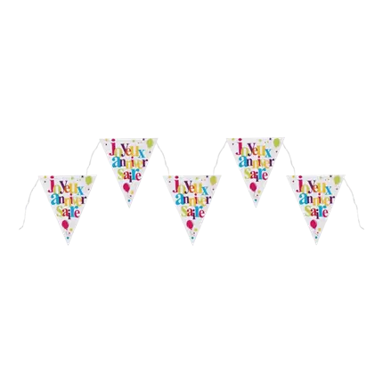 Guirlande fanions Joyeux Anniversaire Multicolore