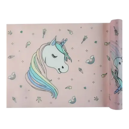 Chemin de table Licorne Rose 5 mètres