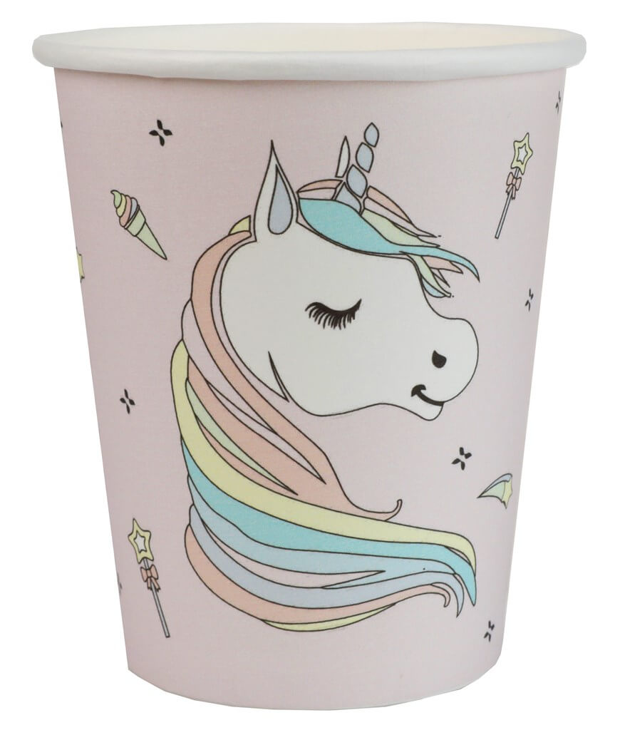 Gobelet Licorne Rose (Lot de 10)