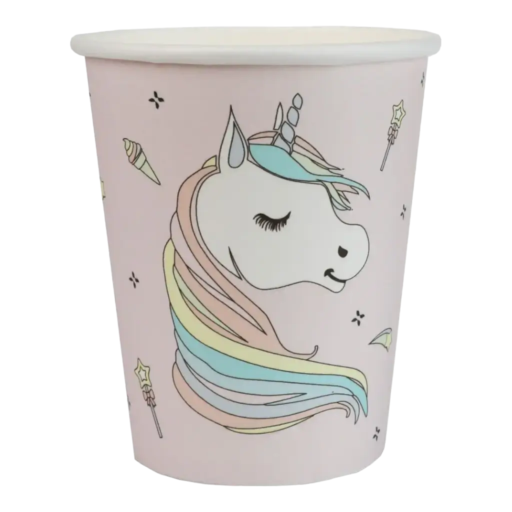 Gobelet Licorne Rose (Lot de 10)