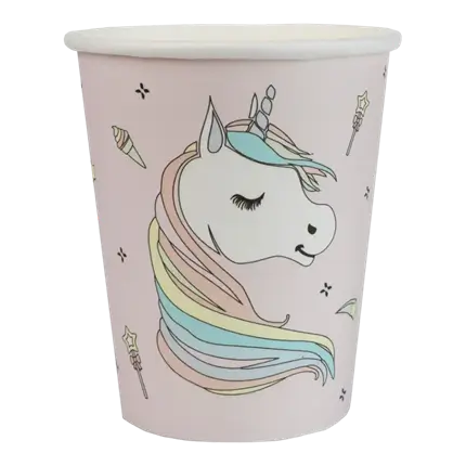 Gobelet Licorne Rose (Lot de 10)
