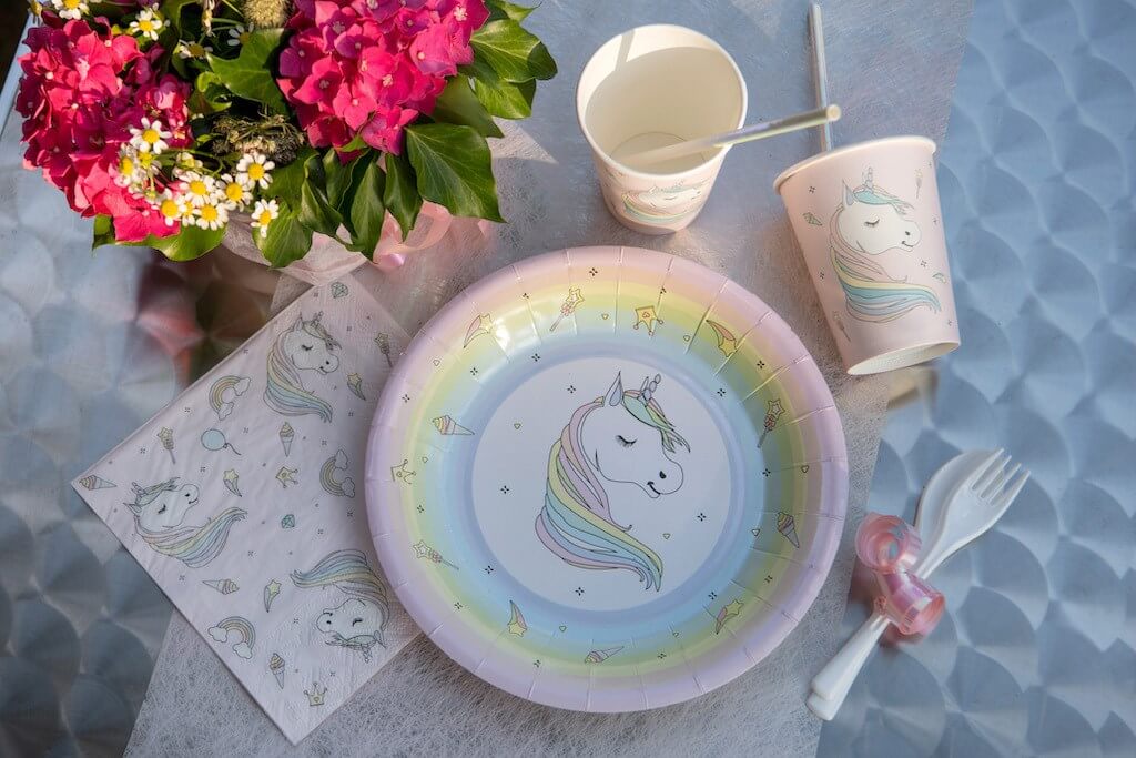 Serviette en papier Licorne Rose (Lot de 20)