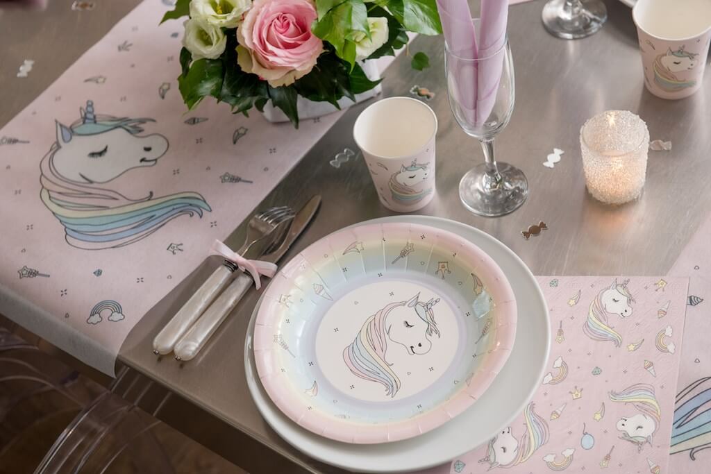 Serviette en papier Licorne Rose (Lot de 20)