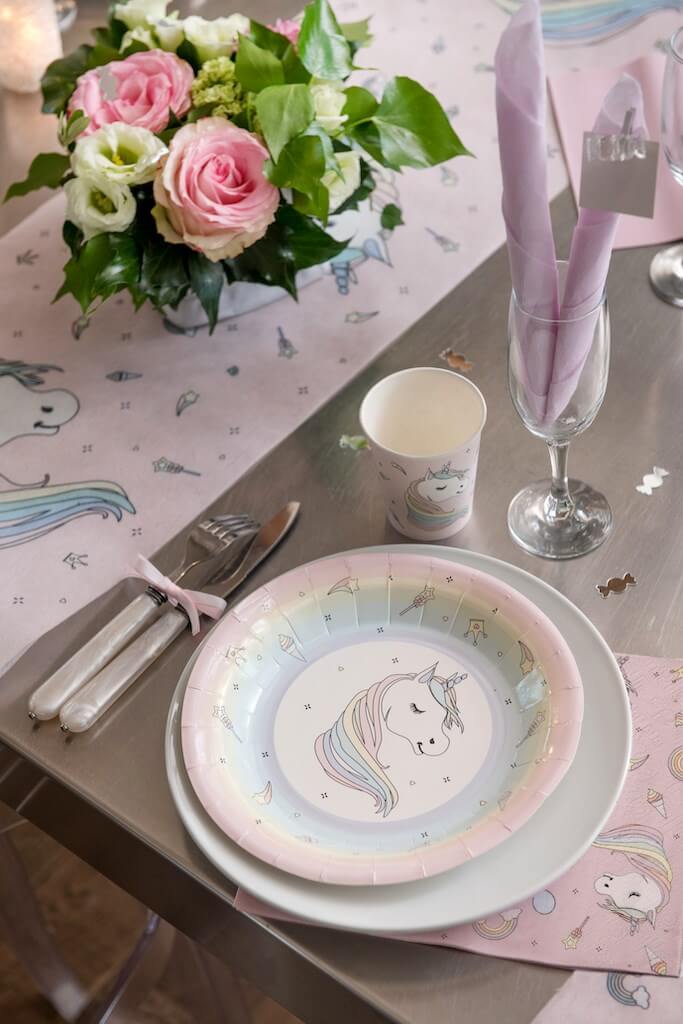 Serviette en papier Licorne Rose (Lot de 20)