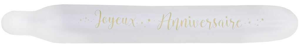 Ballon Bannière Blanc Joyeux Anniversaire 