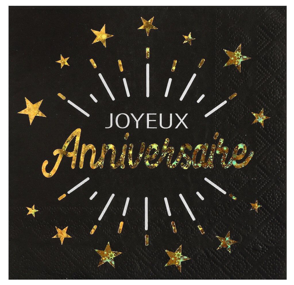 Anniversaire(s) du jour le post (15) - Page 26 60465-1-serviette-joyeux-anniversaire-noir-or-lot-de-20