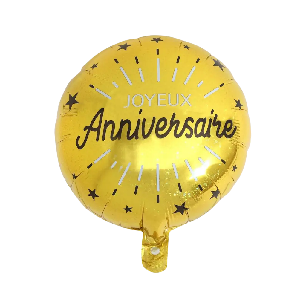 Ballon Joyeux Anniversaire Or ø45cm 