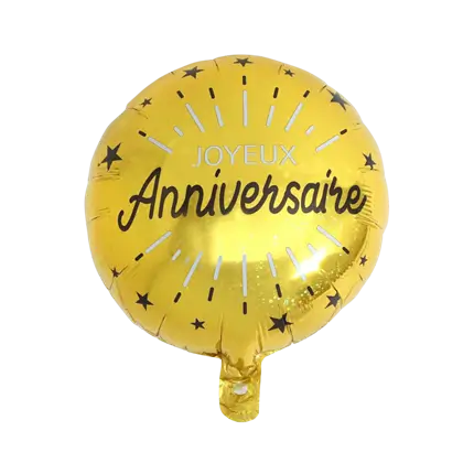 Ballon Joyeux Anniversaire Or ø45cm