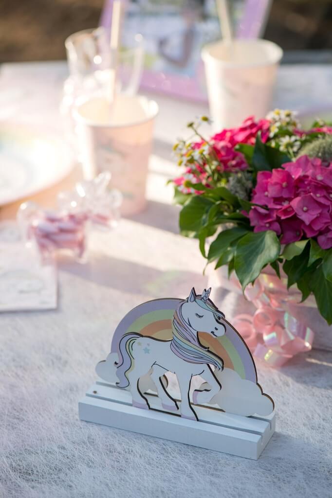 Centre de Table Licorne Rose 