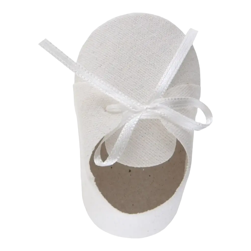 Sachet en forme de Chausson Blanc (lot de 4)