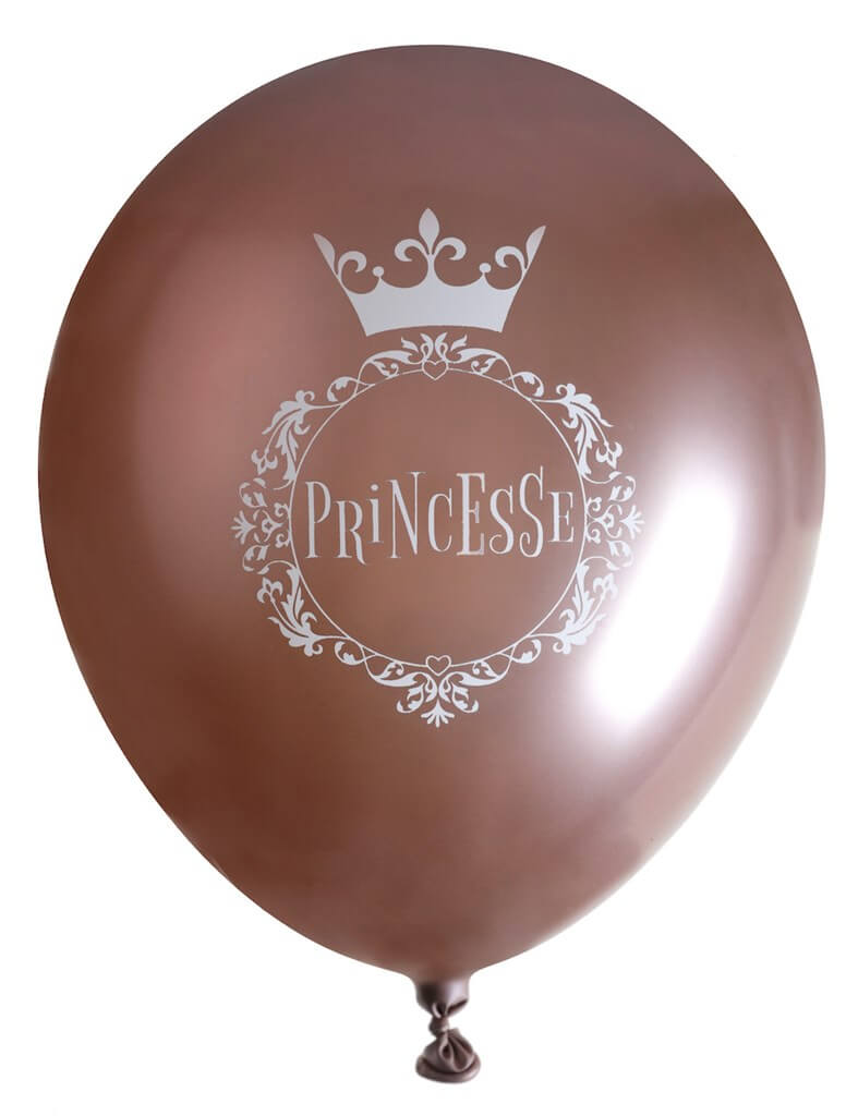 Ballon Princesse Or Rose ø 30cm (lot de 6)