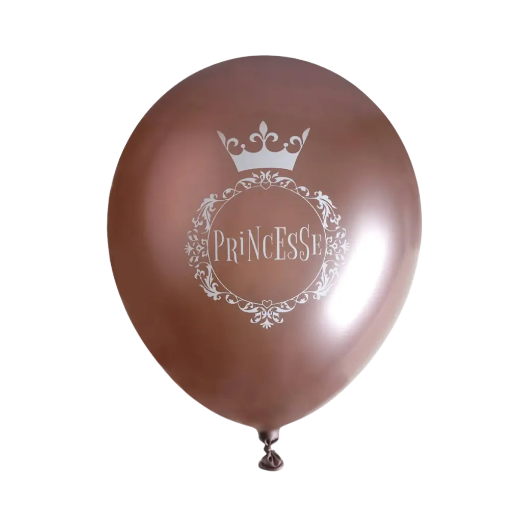 Ballon Princesse Or Rose ø 30cm (lot de 6)