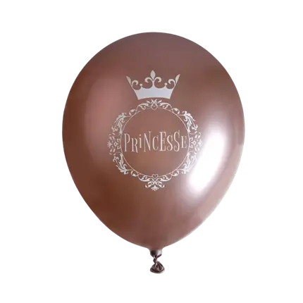 Ballon Princesse Or Rose ø 30cm (lot de 6)