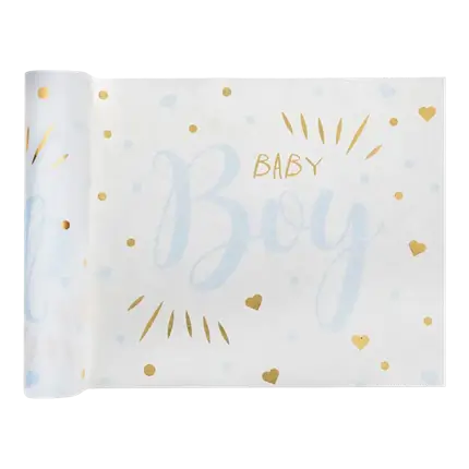 Chemin de table Baby Shower Boy Bleu 3 mètres 