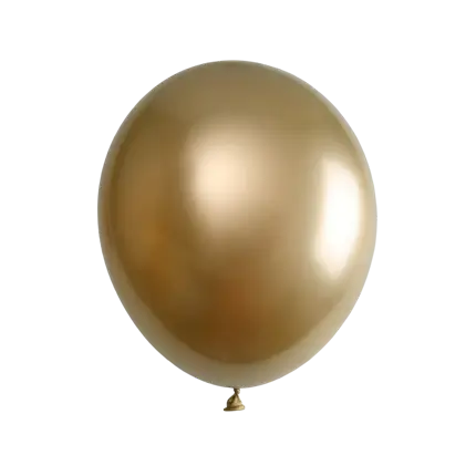 Ballon de Baudruche Biodégradable Métallisé Or (Lot de 6)